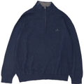 Gant Herren-Pullover mit Reißverschluss am Hals, 2XL, marineblaue Baumwolle