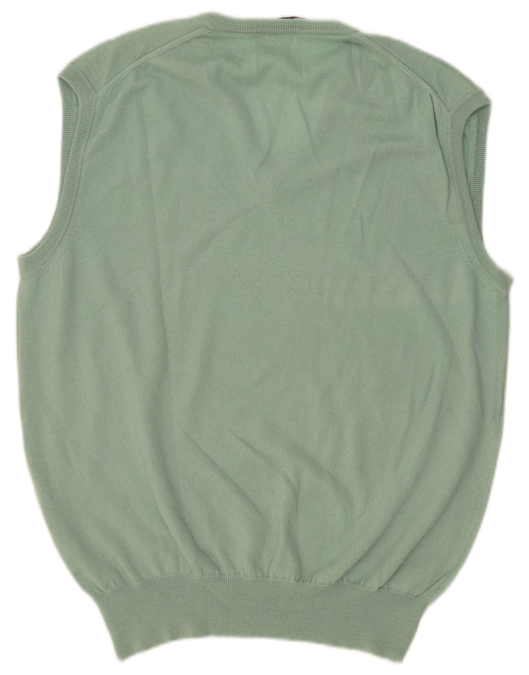 Cacharel Herren-Weste, Tanktop, groß, grüne Schurwolle
