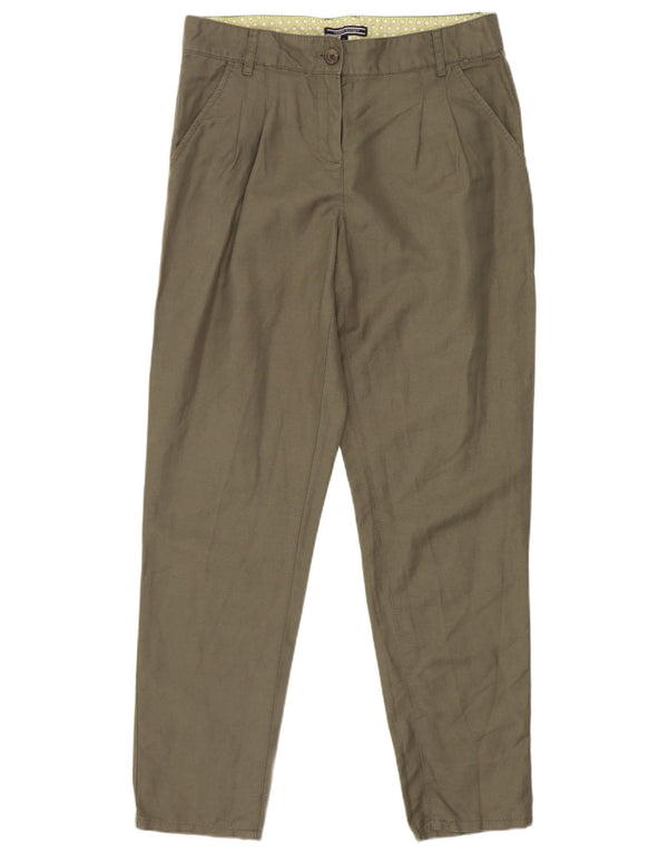 Tommy Hilfiger Damen Tapered Chino-Hose US 4 Small W28 L28 Khaki Leinen