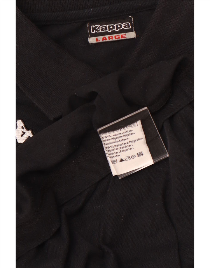 KAPPA Herren Poloshirt XL Schwarz Baumwolle