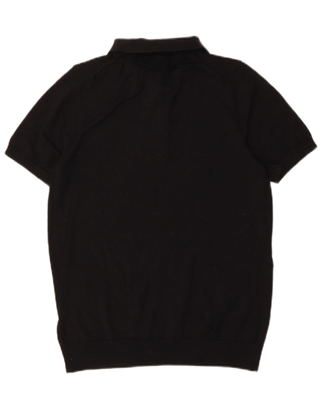 Marks & Spencer Herren-Autograph-Poloshirt, Größe S, schwarze Baumwolle