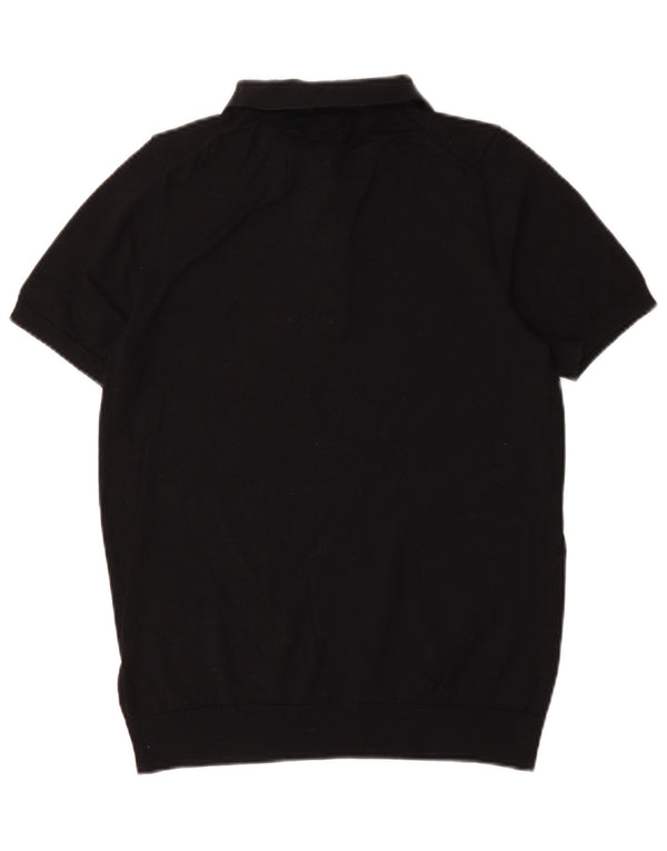 Marks & Spencer Mens Autograph Polo Shirt Small Black Cotton