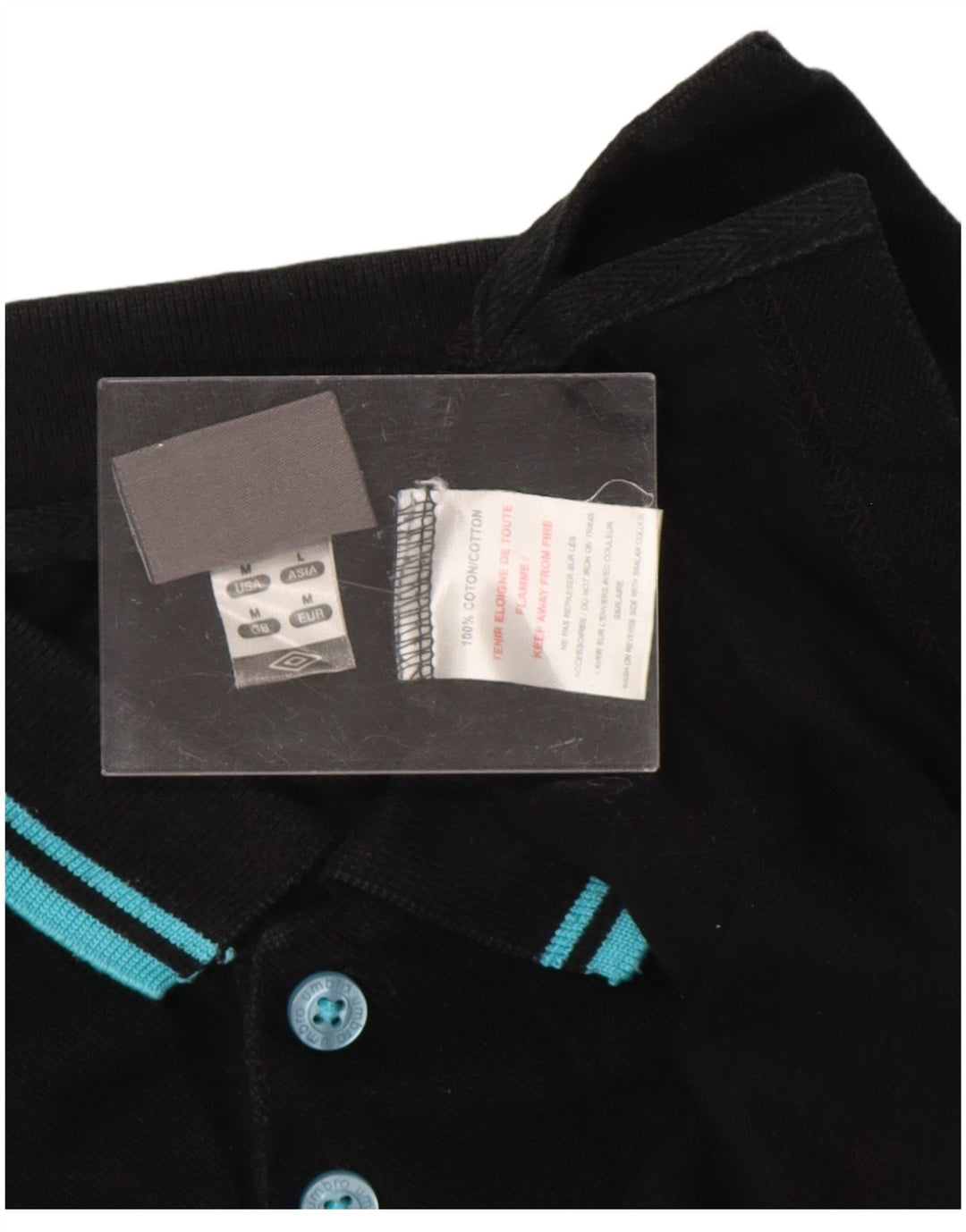 UMBRO Herren-Poloshirt, mittelschwarz, Baumwolle