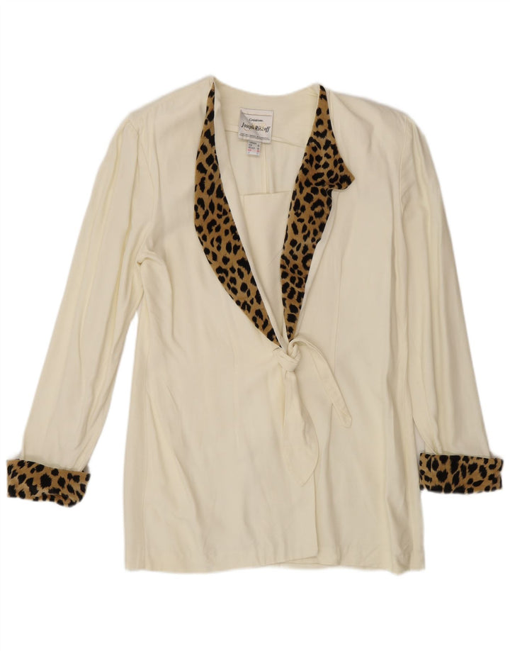 Joseph Ribkoff Damen Blazer Jacke UK 12 Medium Off White Animal Print