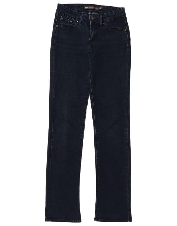 Levi's Damen Demi Curve Straight Jeans US 0 XS W25 L32 Marineblau
