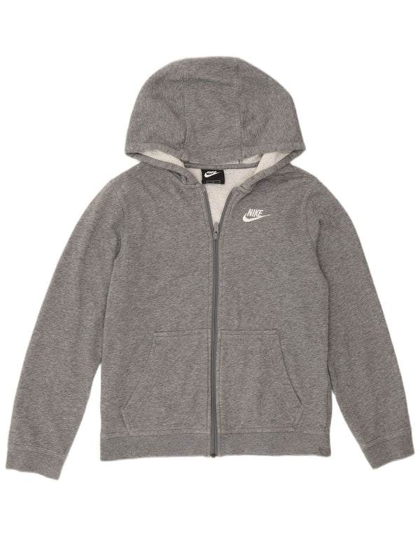 Nike Kapuzenpullover mit Reißverschluss für Jungen, 12–13 Jahre, groß, graue Baumwolle