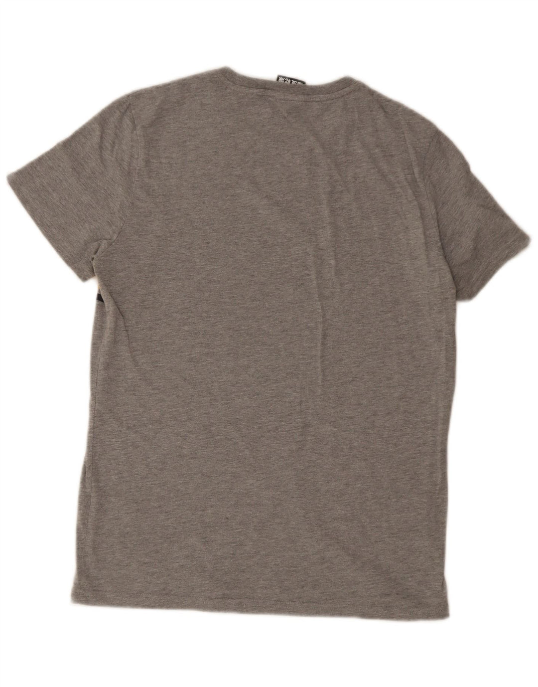 Superdry Herren Grafik-T-Shirt-Oberteil aus mittelgrauer Colourblock-Baumwolle