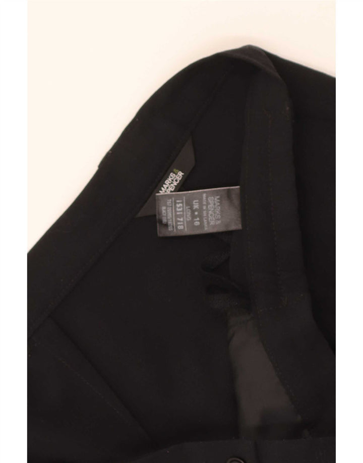 Marks & Spencer Damen gerade Freizeithose, Größe 16, B36, L29, Schwarz