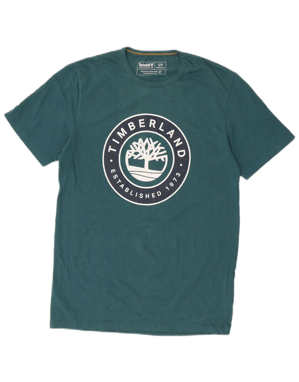 Timberland Herren-T-Shirt mit normaler Passform, Grafik, Größe S, Grün, Baumwolle