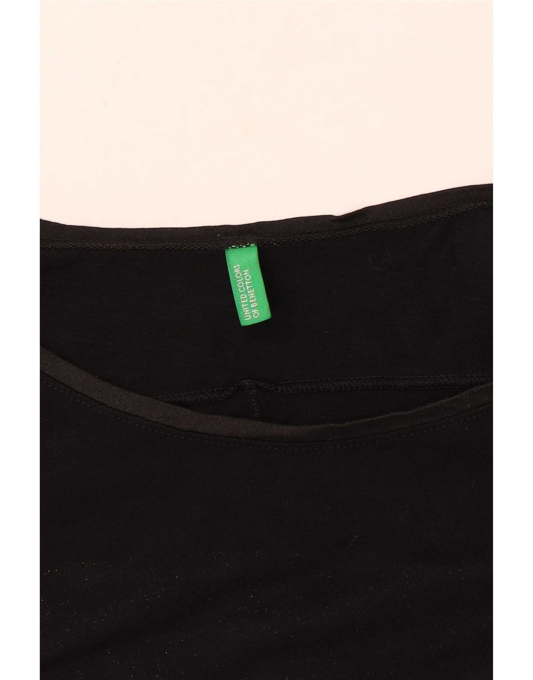 Benetton Damen Top Langarm UK 16 Large Schwarz