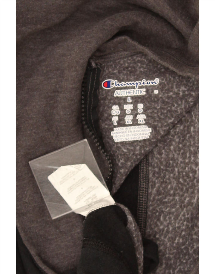 CHAMPION Damen Crop Sweatshirt Pullover UK 16 Large Grau Farbblock