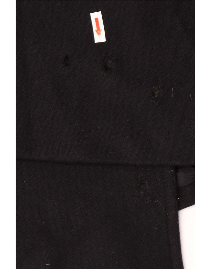 Zara Womens Open Overcoat UK 16 Large Schwarz