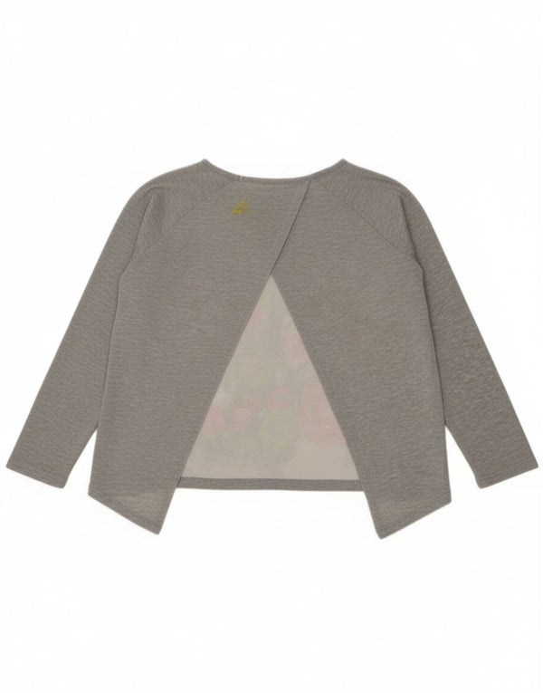 Desigual Damen-Pullover mit U-Boot-Ausschnitt, UK 14, Mittelgrau mit Blumenmuster