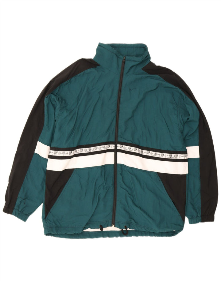 Crane Herren-Windbreaker-Jacke, EU 48/50, mittelgrün, Farbblock-Sport