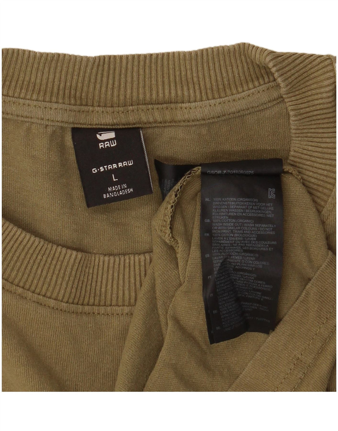 G-Star Herren T-Shirt Top Large Khaki Baumwolle