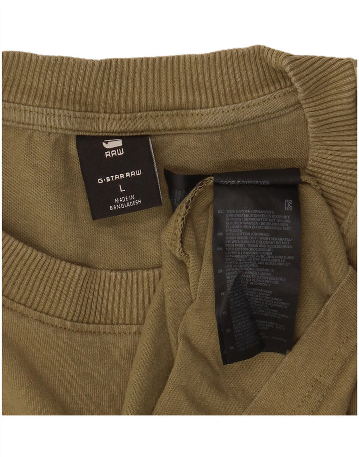 G-Star Herren T-Shirt Top Large Khaki Baumwolle