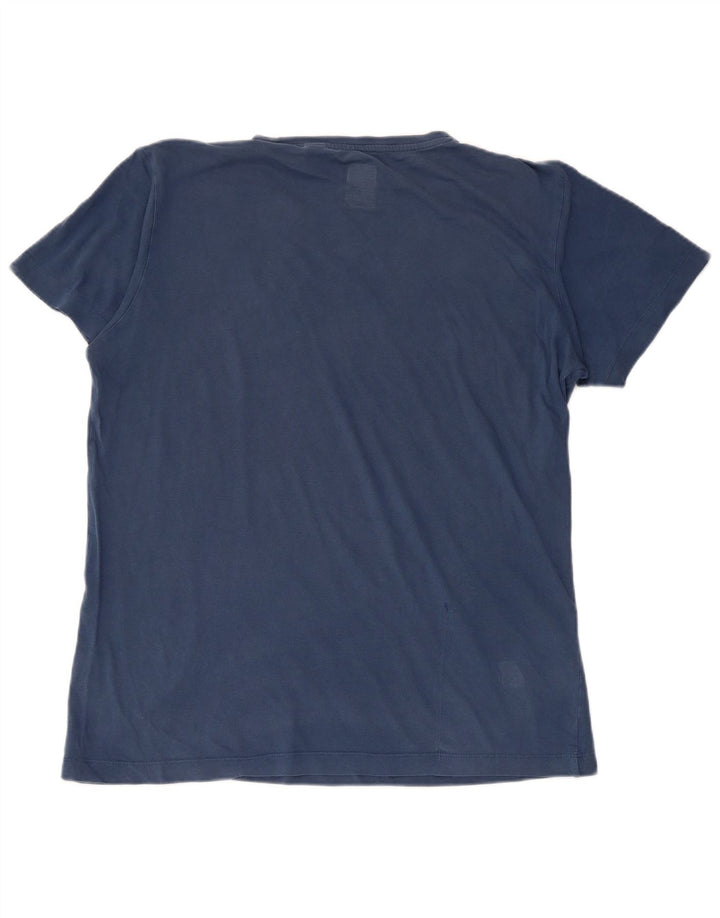 K-WAY Herren T-Shirt Top Large Blau Baumwolle