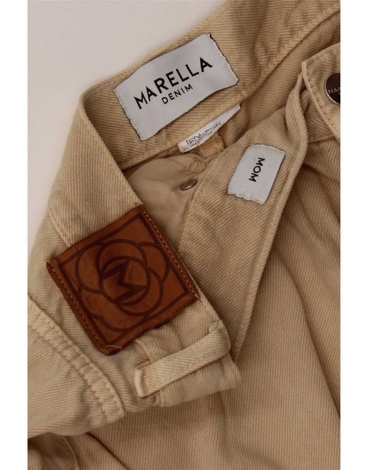 Marella Damen Mom Tapered Jeans W28 L26 Beige