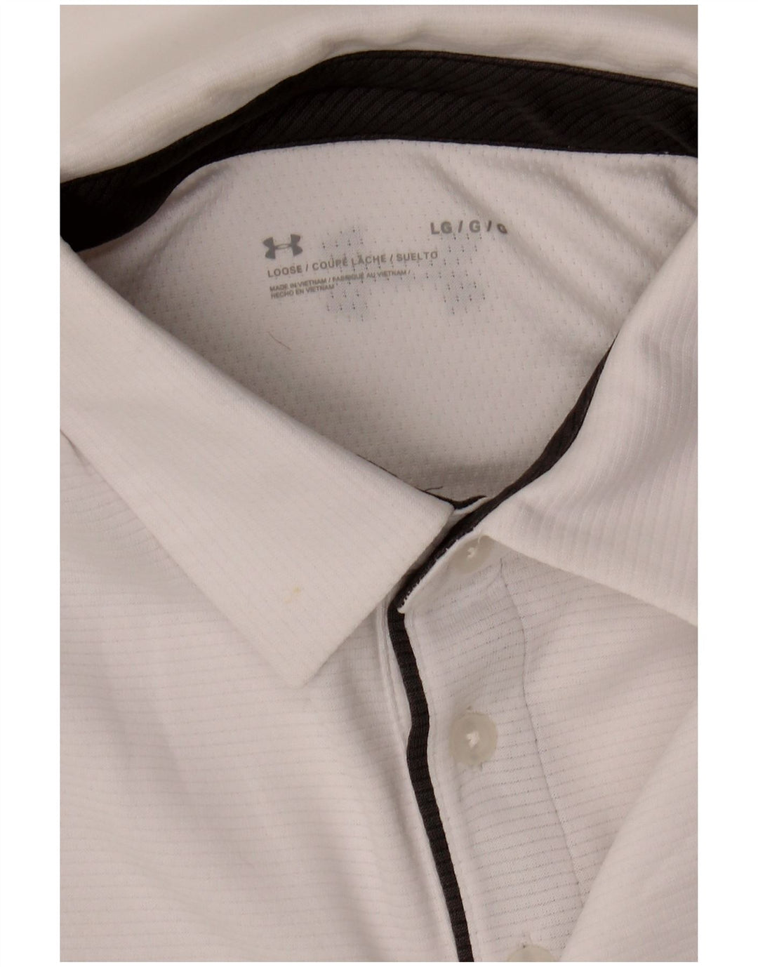 UNDER ARMOUR Mens loose Polo Shirt Large White