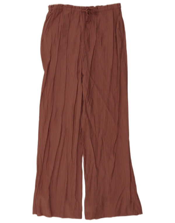 Zara Damen Hose mit weitem Bein XS W24 L30 Rosa Viskose
