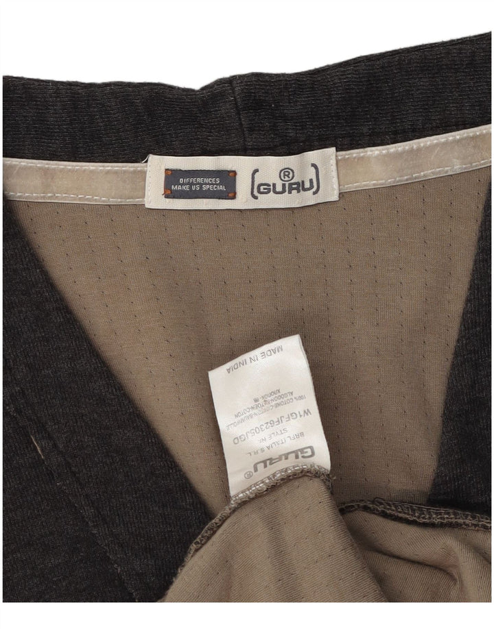 Guru Herren-Cardigan, Größe S, Grau, Baumwolle