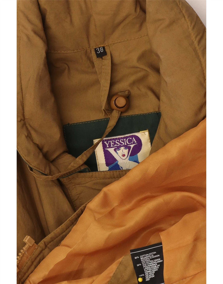 Yessica Damen-Trenchcoat in Übergröße, EU 38, Mittel-Khaki, Colourblock-Baumwolle