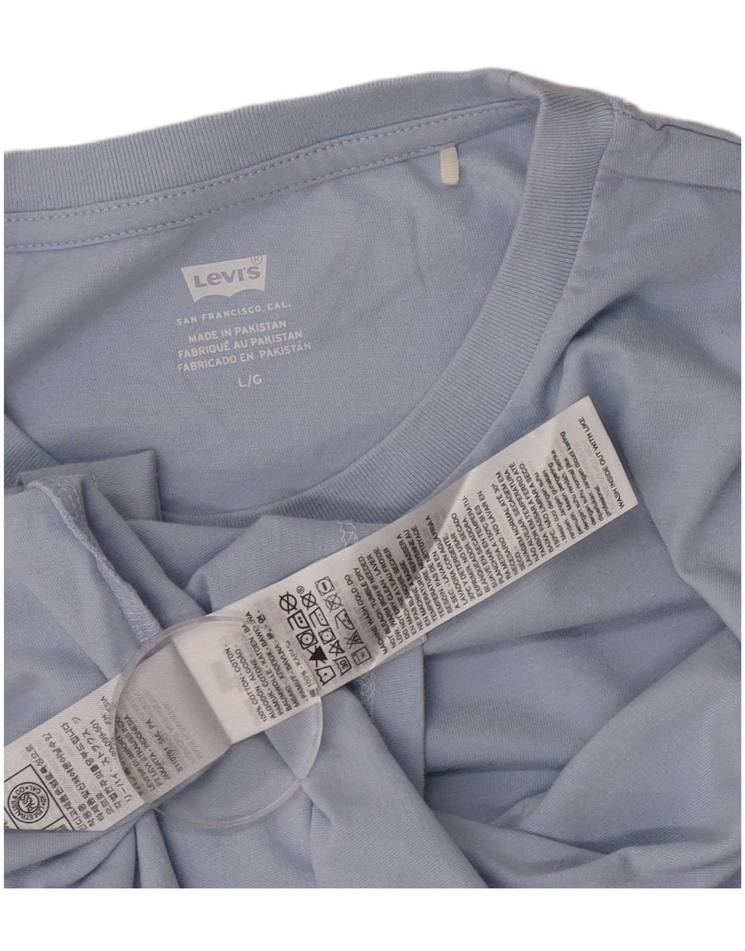 Levi's Damen T-Shirt Top UK 16 Large Blau Baumwolle