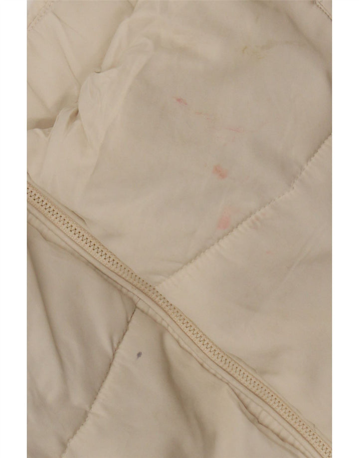 Zara Damen-Jacke mit Kapuze, übergroß, wattiert, UK 6, XS, gebrochenes Weiß, Polyester