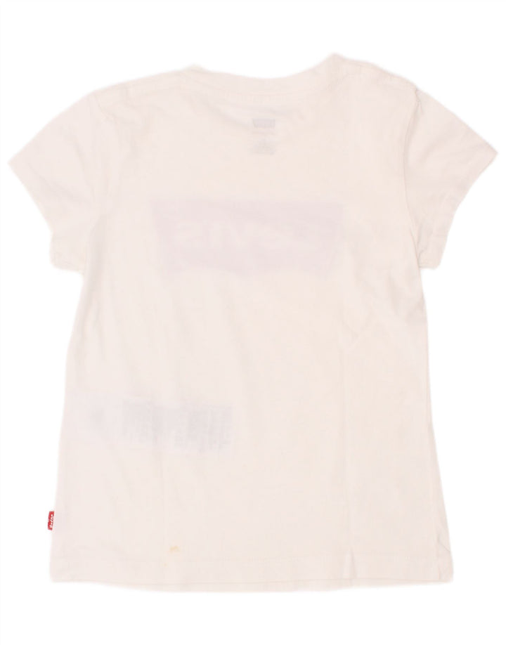 Levi's Jungen-T-Shirt mit Grafik, 4–5 Jahre, weiße Baumwolle