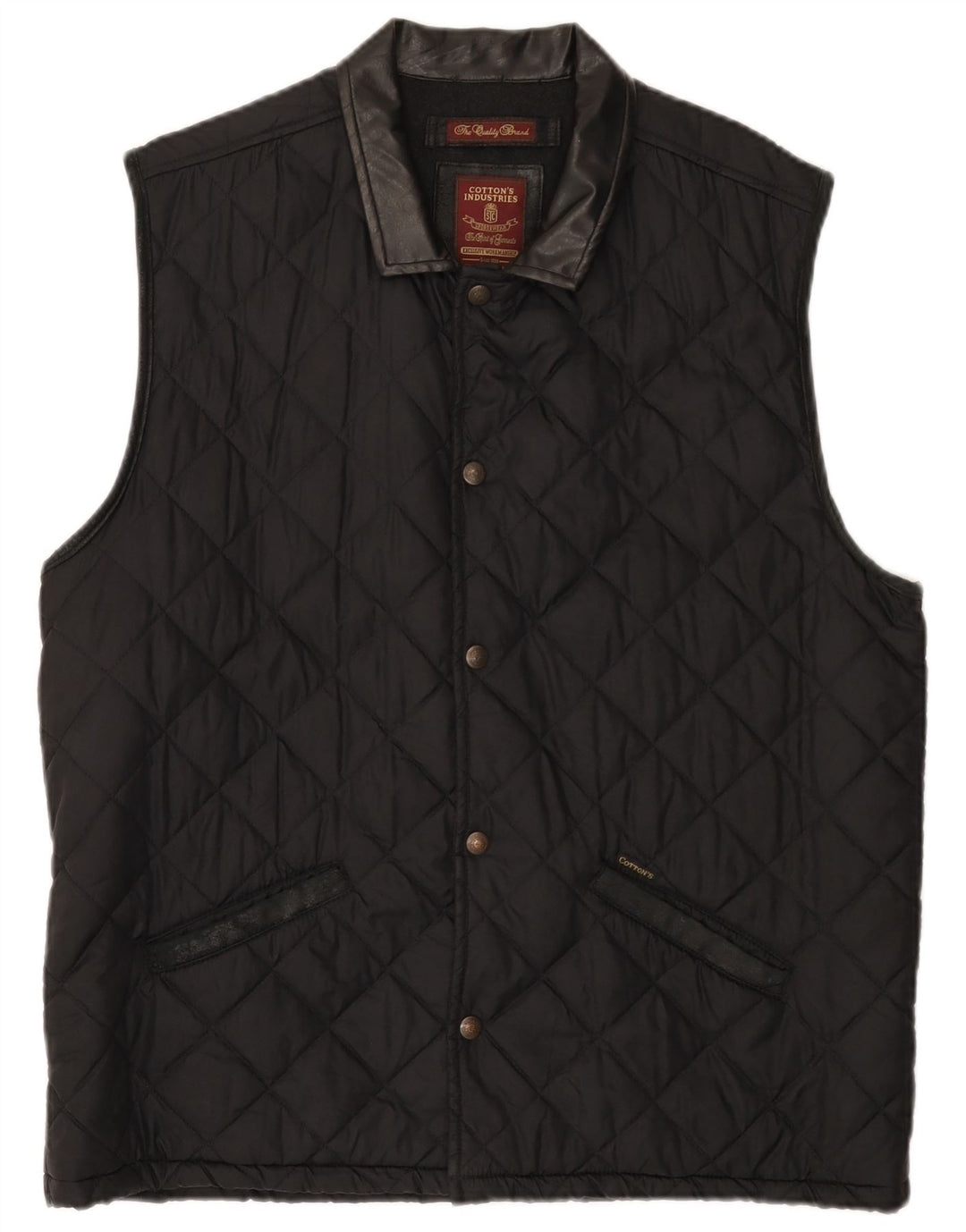 Cotton's Industries Herren Steppweste UK 38 Medium Schwarz
