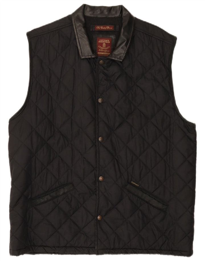 Cotton's Industries Herren Steppweste UK 38 Medium Schwarz