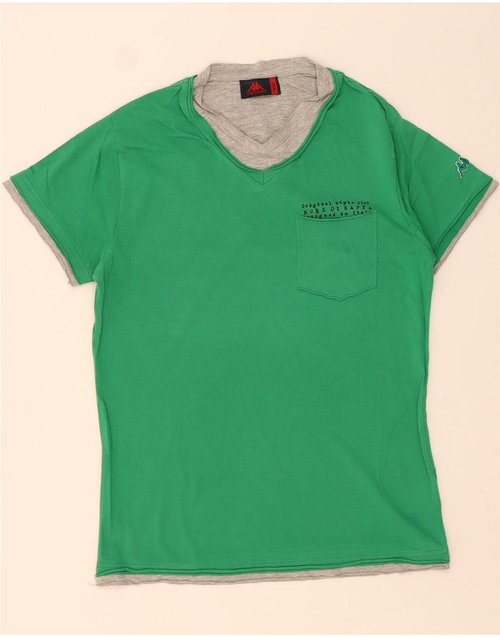 KAPPA Mens T-Shirt Top Small Green Cotton Vintage Kappa and Second-Hand Kappa from Messina Hembry 