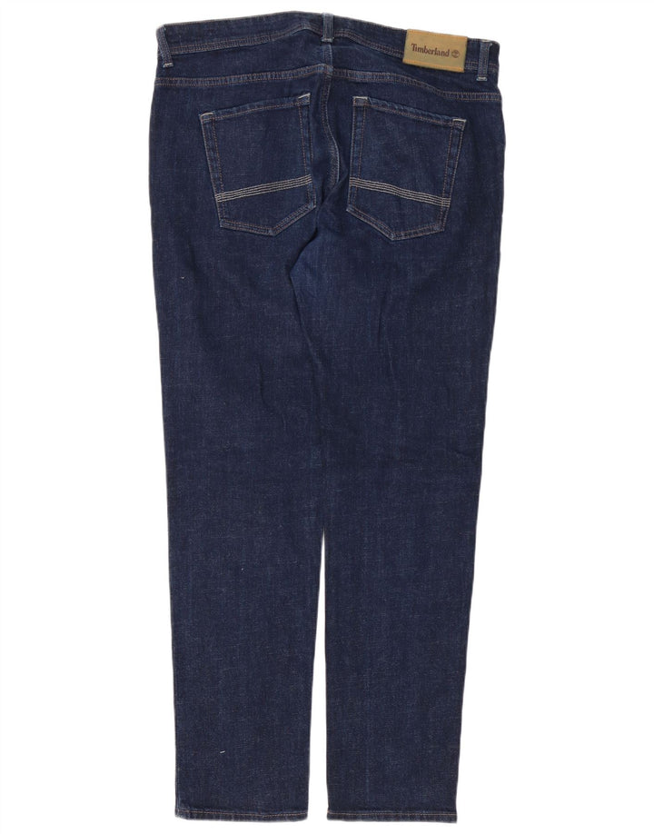 TIMBERLAND Herren Straight Jeans W36 L32 Marineblaue Baumwolle