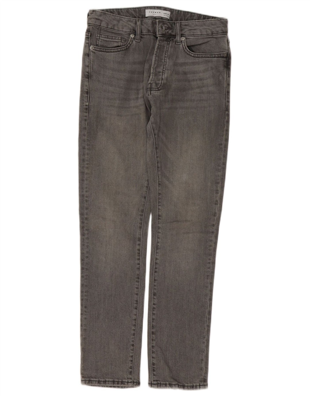 Topman Herren Slim Jeans W28 L30 Graue Baumwolle