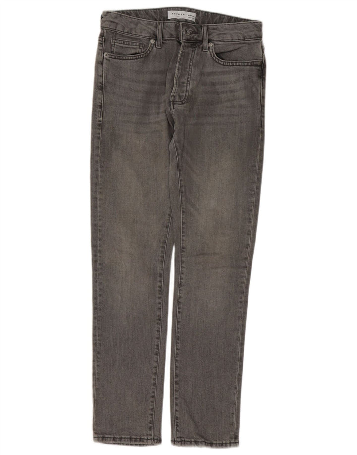 Topman Herren Slim Jeans W28 L30 Graue Baumwolle