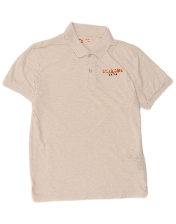 Jack & Jones Herren-Poloshirt, Größe S, weiße Baumwolle