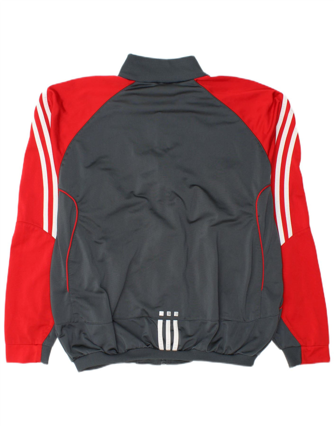 ADIDAS Herren-Trainingsanzug-Top-Jacke, UK 44/46, großes graues Colourblock-Polyester