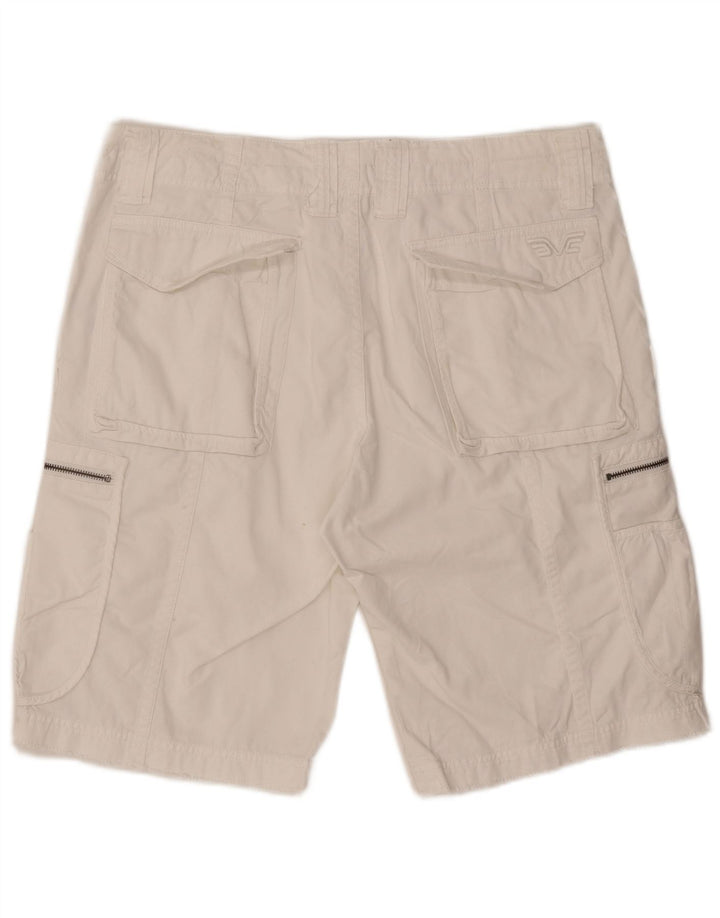 French Connection Herren-Cargoshorts, W36, Größe L, weiße Baumwolle