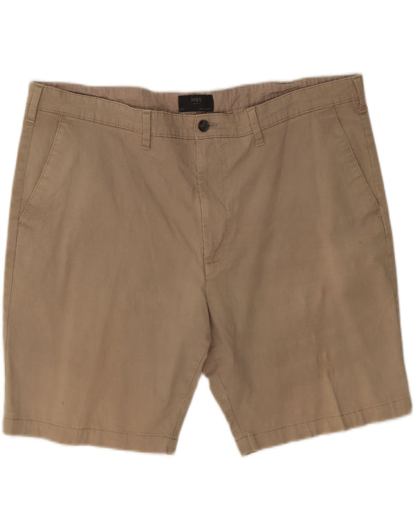 Marks & Spencer Herren Chinoshorts W44 2XL Khaki Baumwolle