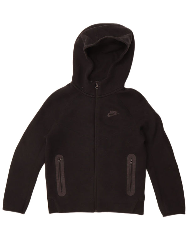Nike Jungen-Kapuzenpullover mit Reißverschluss, 10–11 Jahre, mittlere schwarze Baumwolle