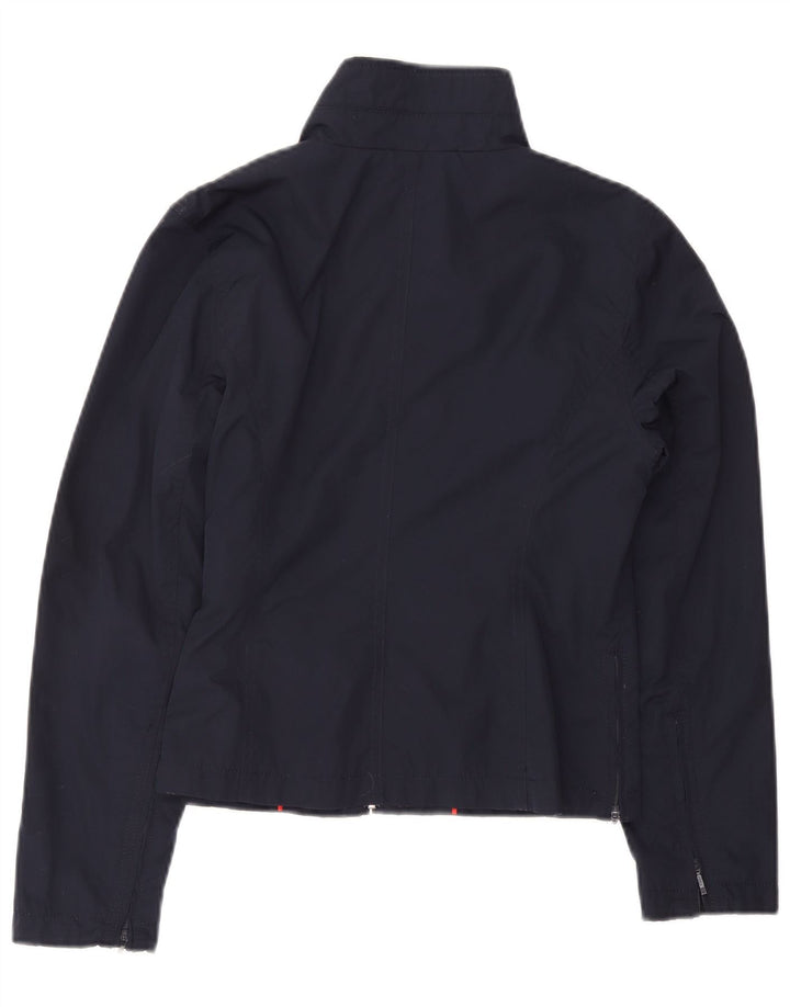 Tommy Hilfiger Damen Crop Bomberjacke UK 12 Medium Marineblau Polyester