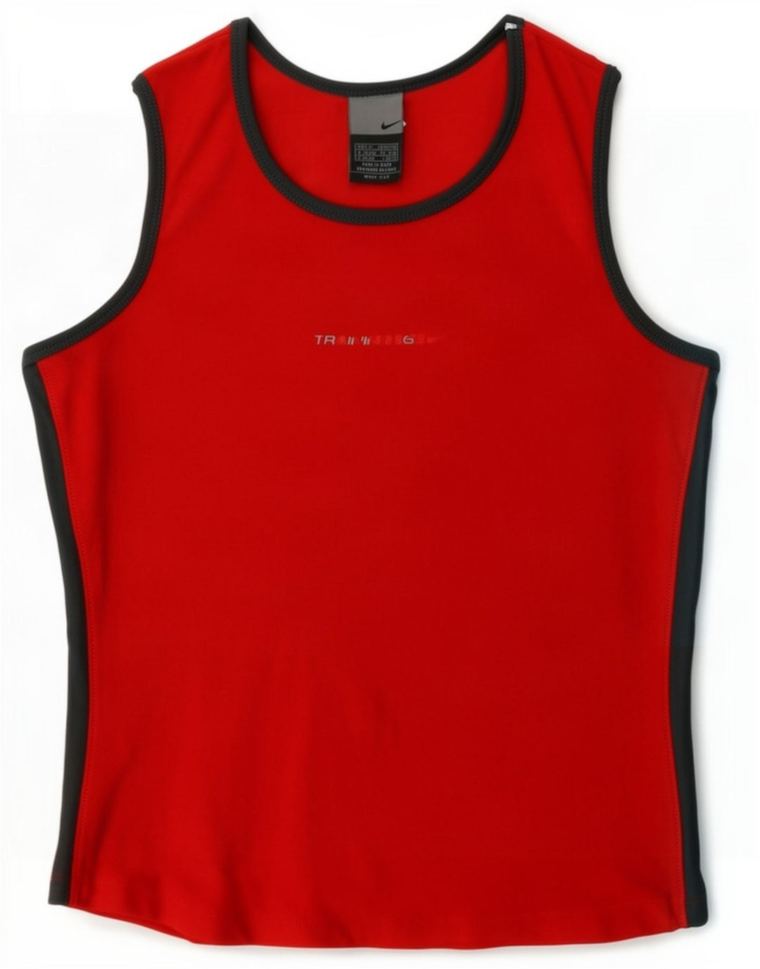 Nike Damen Crop Graphic Vest Top UK 10/12 Mittelroter Farbblock