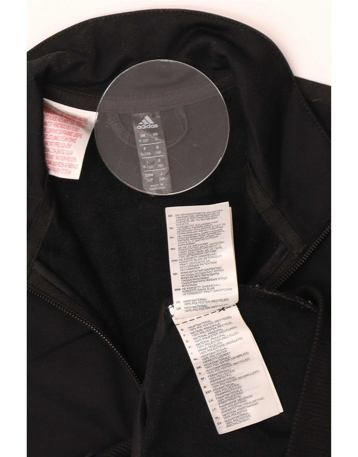 Adidas Jungen Climalite Trainingsanzug Top Jacke 9-10 Jahre Schwarz Polyester