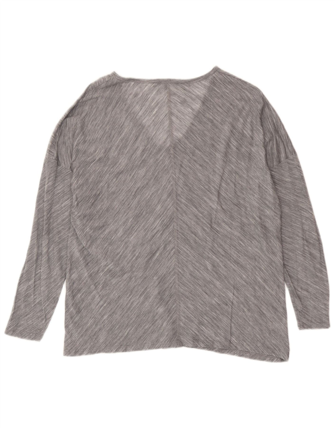 Massimo Dutti Damen-Oversize-Top mit 3/4-Ärmeln, UK-Größe 10, Größe S, grau gestreift