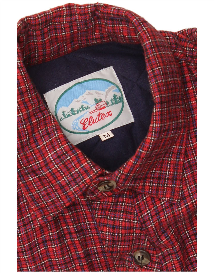 VINTAGE Mens Lumberjack Shirt Medium Red Check Cotton