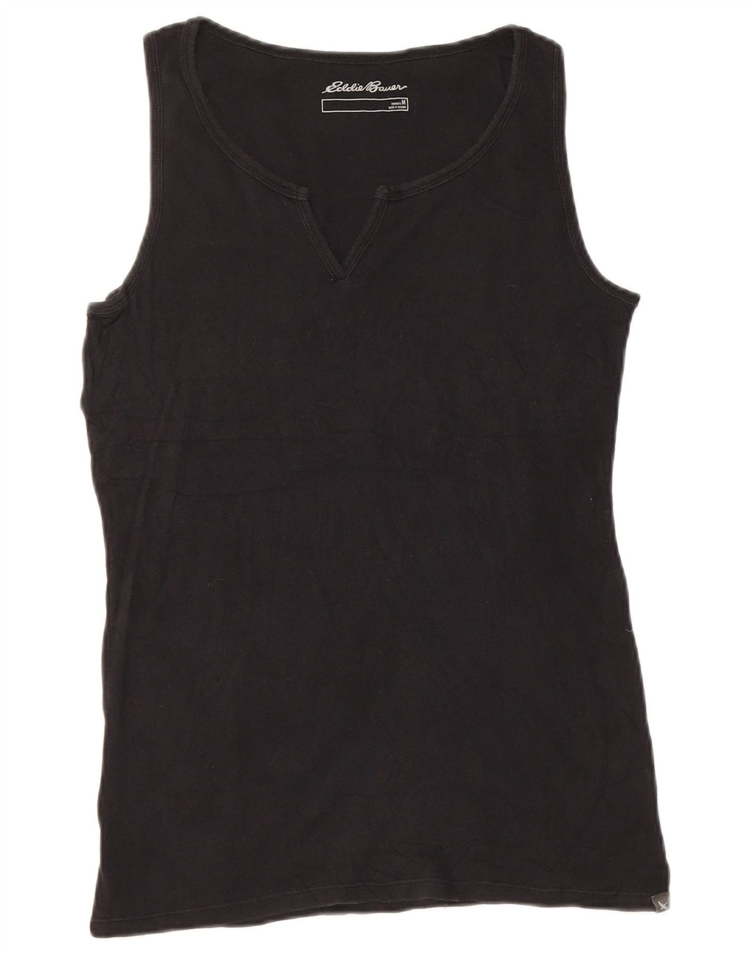 Eddie Bauer Damen Weste Top UK 12 Medium Schwarz Baumwolle