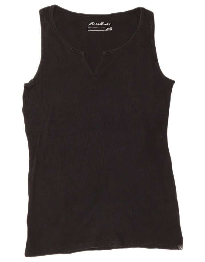 Eddie Bauer Damen Weste Top UK 12 Medium Schwarz Baumwolle