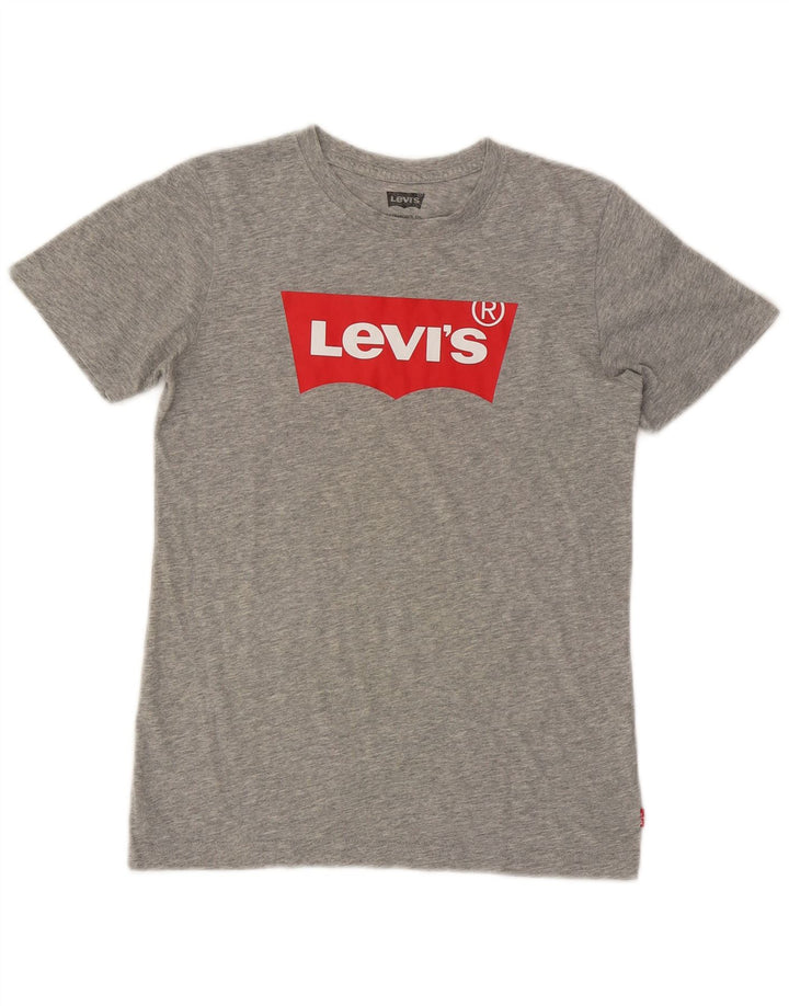 Levi's Jungen T-Shirt mit Grafik, 13–14 Jahre, grau gefleckt
