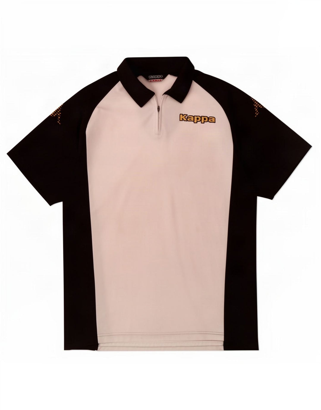 Kappa Herren-Poloshirt, groß, weißes Colourblock-Polyester