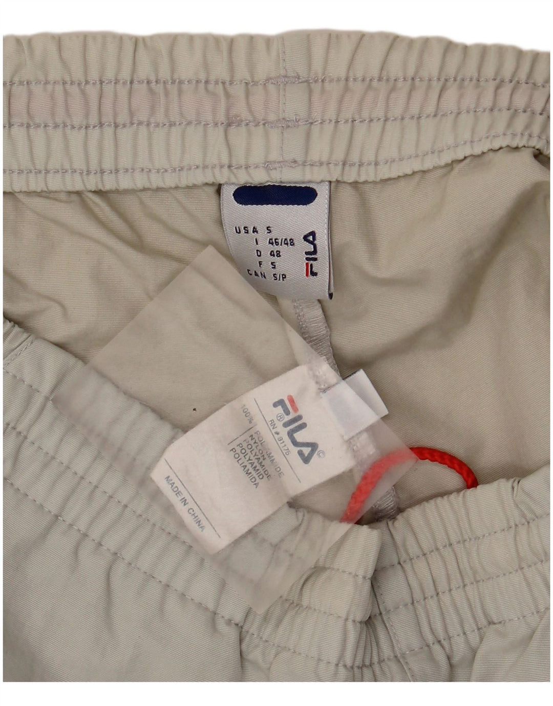 Fila Herren Sportshorts Small Grau Polyamid